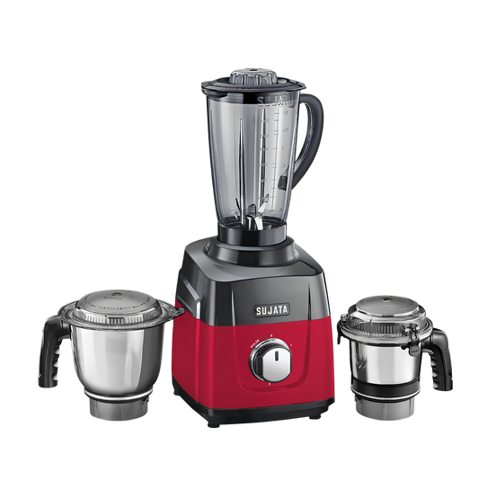 SUJATA 1000 Watt Mixer Grinder, Black | New MG01 | 3 Jar