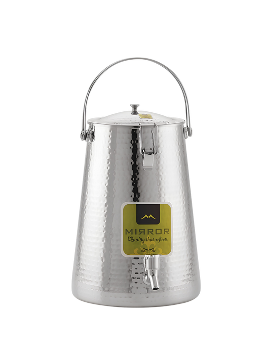 MIRROR Premium Stainless Steel Conical Water Tank : Small | Capacity : 10 Litre (Hammered)
