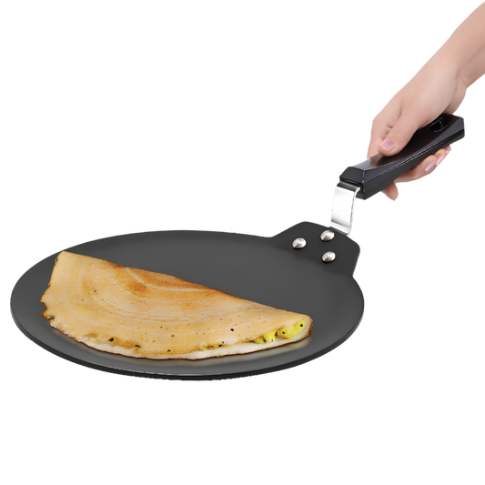 FUTURA Hawkins 28 cm Dosa Tava, Non Stick Flat Dosa Tawa, Gas, Induction Cooktop Compatible, (INDT28)