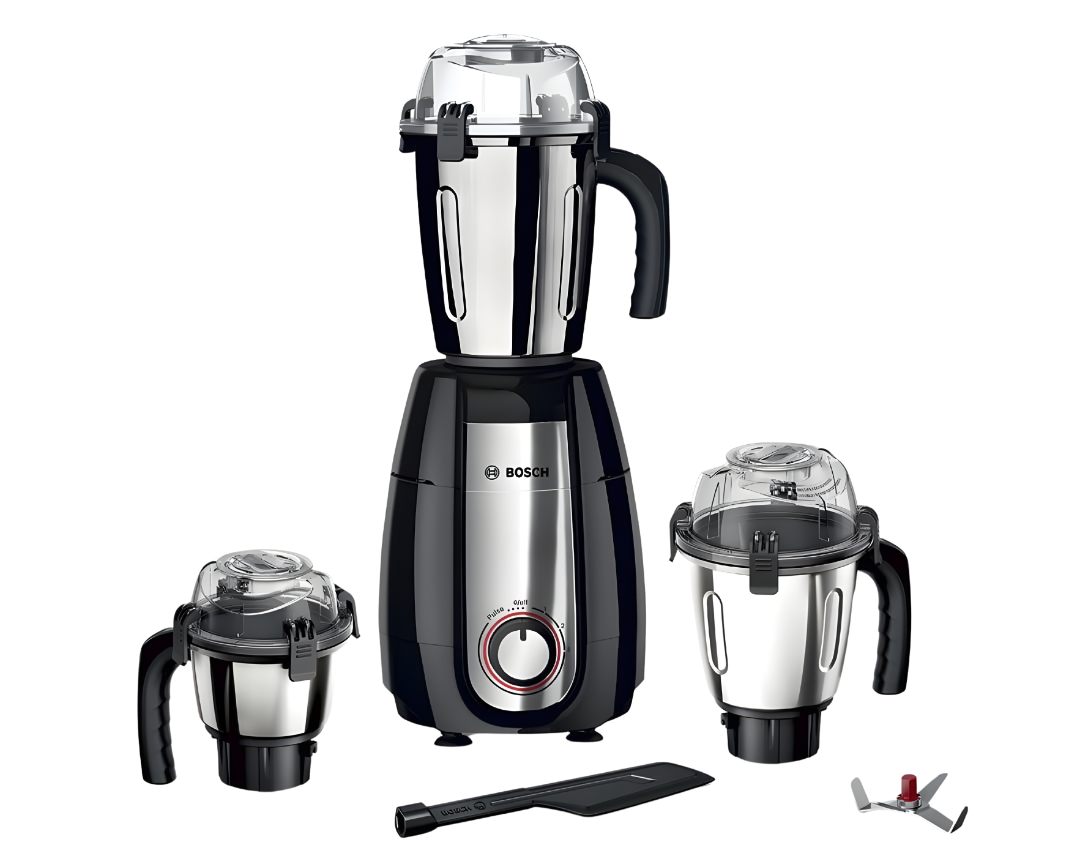 BOSCH TrueMixx Pro 1000 W Mixer Grinder, 1000W 3 Jar Black MGM8836BIN