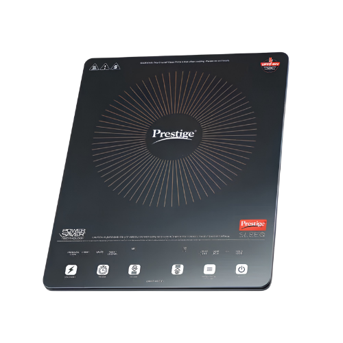 PRESTIGE Sleeq 2300 Watts Induction Cooktop | 4KV Surge Protection | 7 Preset Indian Menu Options & Timer | Soft Touch Button | Easy to Clean | Portable | 1Y Warranty | Black | BIS Certified