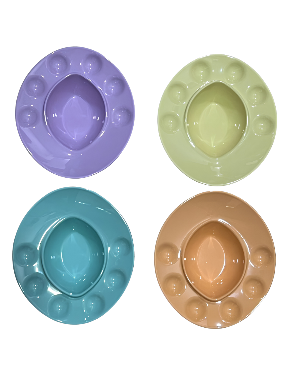 Servewell Melamine Panipuri/GOL-Gappa/Fulki/Gup-chup/Pakodi/Phuska Serving Plates (Pack of 4, Multi Color)