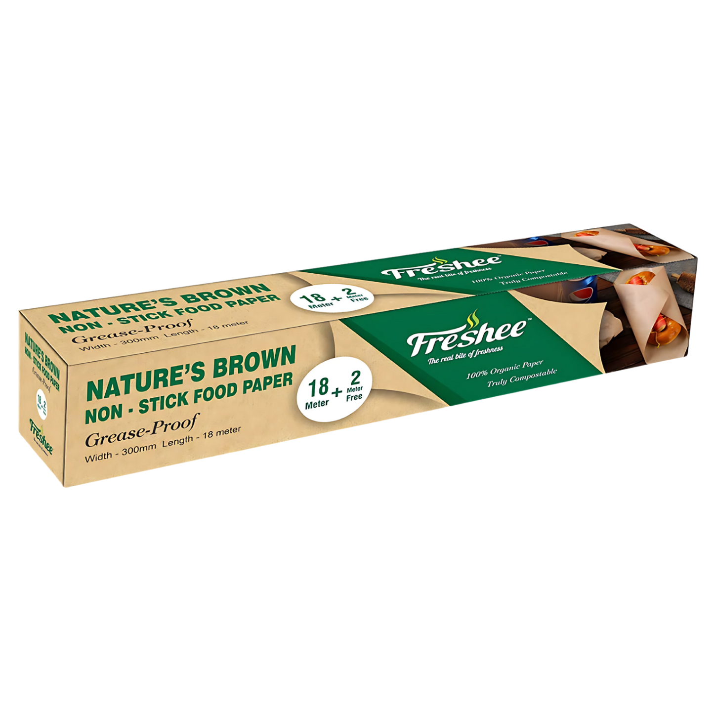 FRESHEE Natures Brown Non-stick Food Paper 18 m+2 m | 300 mm