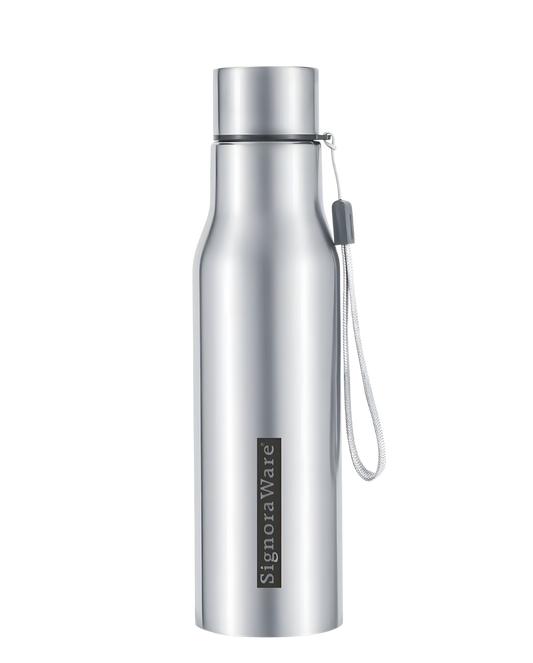 SIGNORAWARE Blaze Stainless steel Water Bottle, 1 Litre | Reusable | Dishwasher Safe | Wide Mouth | Fridge safe | Ideal for Office Use | Great for Camping | Sports & Outdoor Activities