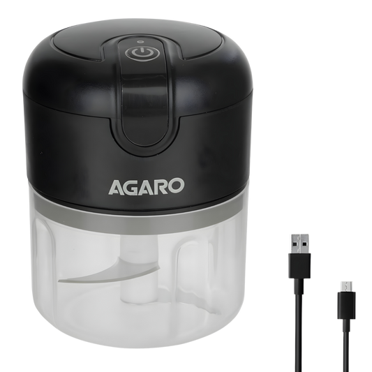 AGARO Elite Rechargeable Mini Electric Chopper, 250 ML, Black