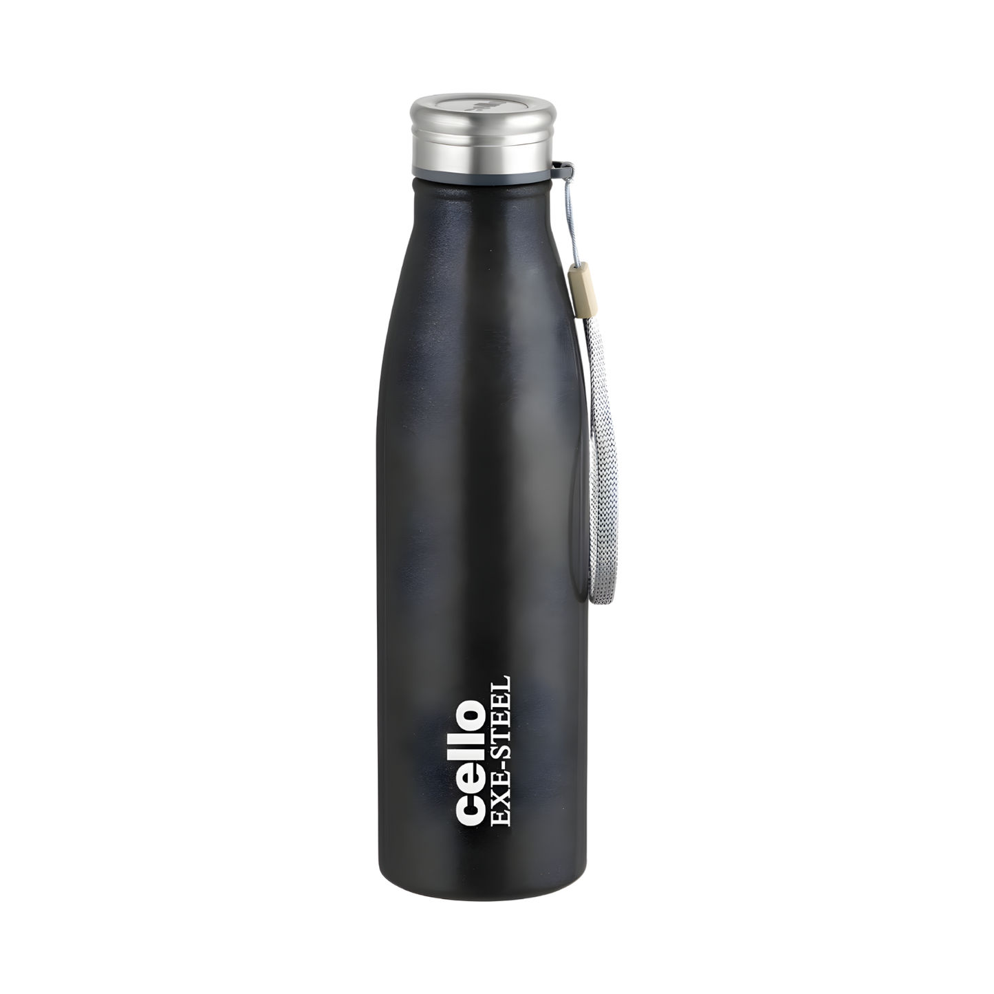 CELLO Zupp 1000 Stainless Steel Water Bottle 1000 ML Black | ISI Certified Single Wall Rust & Leakproof Fridge Safe Water Bottle |
