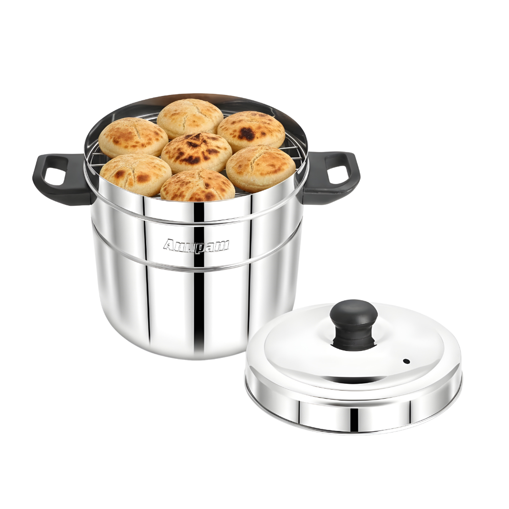 ANUPAM Stainless Steel Multipurpose Gas Tandoor | Bati Maker, Pizza Maker & Roti Cooker |