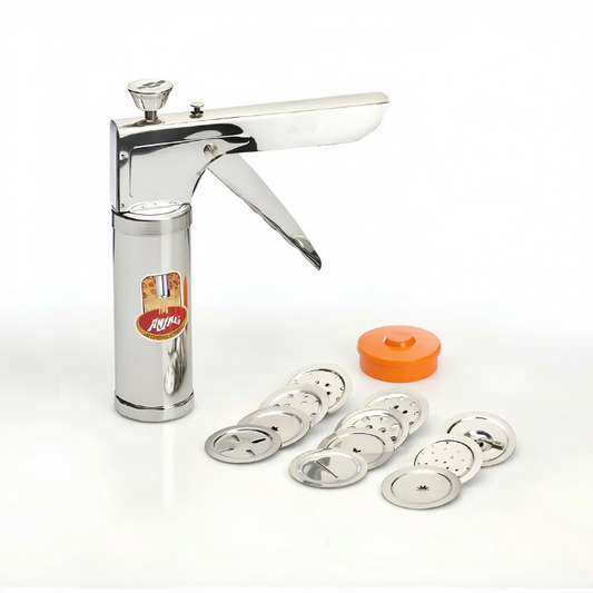 ANJALI Kitchen Express Gripper with 12 SS Jali | Muruku, Chakli, Sev, Gathia, Farsan Maker | 12 Jalis