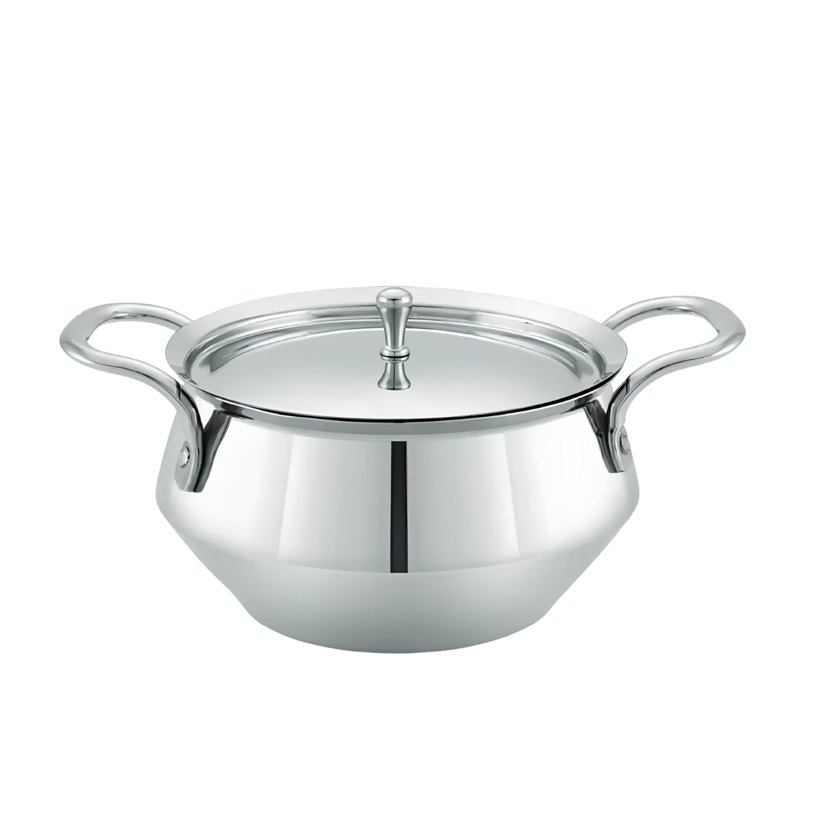 JVL Cookwell Premium Stainless Steel Heavy Gauge Mirror Finish (Cook-Store-Serve Pot) | CW-3P | 1700 ML | Induction Compatible