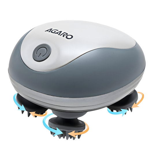 AGARO Scalp Massager, Rechargeable Electric Head Kneading Massager, 3 Speed Modes, Handheld Portable Head Scratcher Massager for Hair Growth, Deep Clean & Stress Relax, SM3675