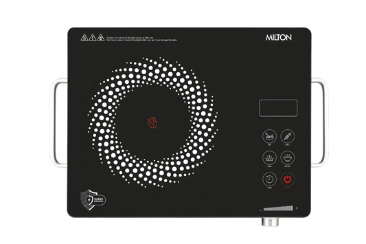 MILTON Elio Infra Red Cooktop | 2000 W | Auto Cook Function | Surge Suraksha