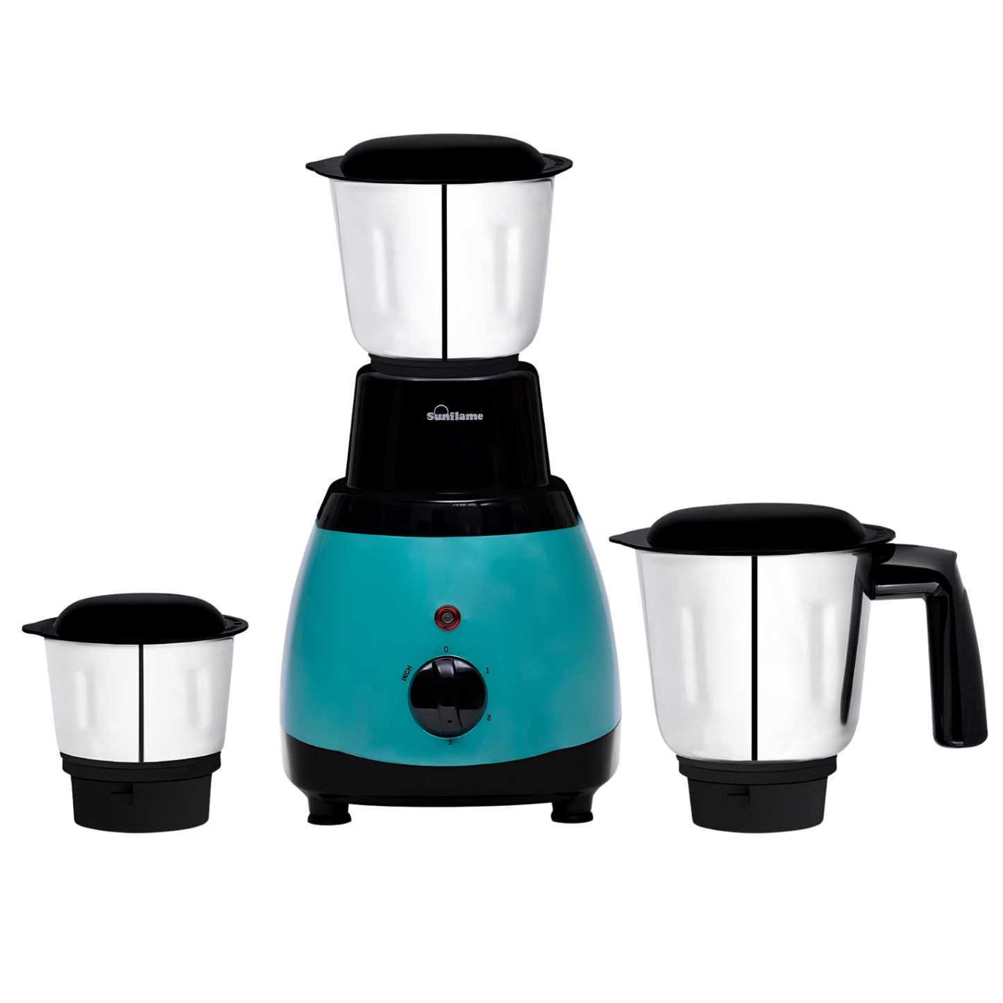 Sunflame MG50 Mixer Grinder | Powerful 500W Motor | Easy-to-Clean Removable Blades | 3 Multi-Utility Jars | 3 Speed Settings | Compact Size | Leak-Proof Lids | 2-Year Coverage