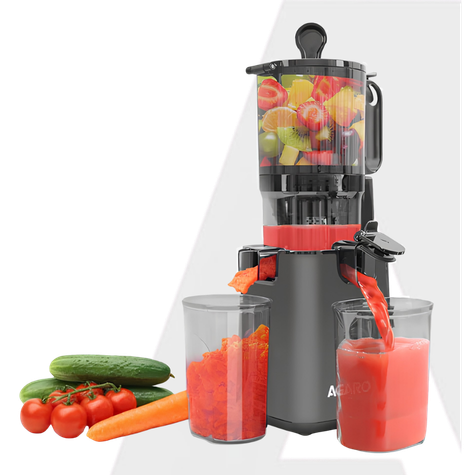 AGARO Regal Cold Press Slow Juicer, 250 Watt DC Motor, Easy Assembly & Cleaning, Auto Reverse, Advanced Safety Lock, Fruit & Vegetable Juicer & Nut Milk, Stainless Steel Filter, BPA Free Plastic