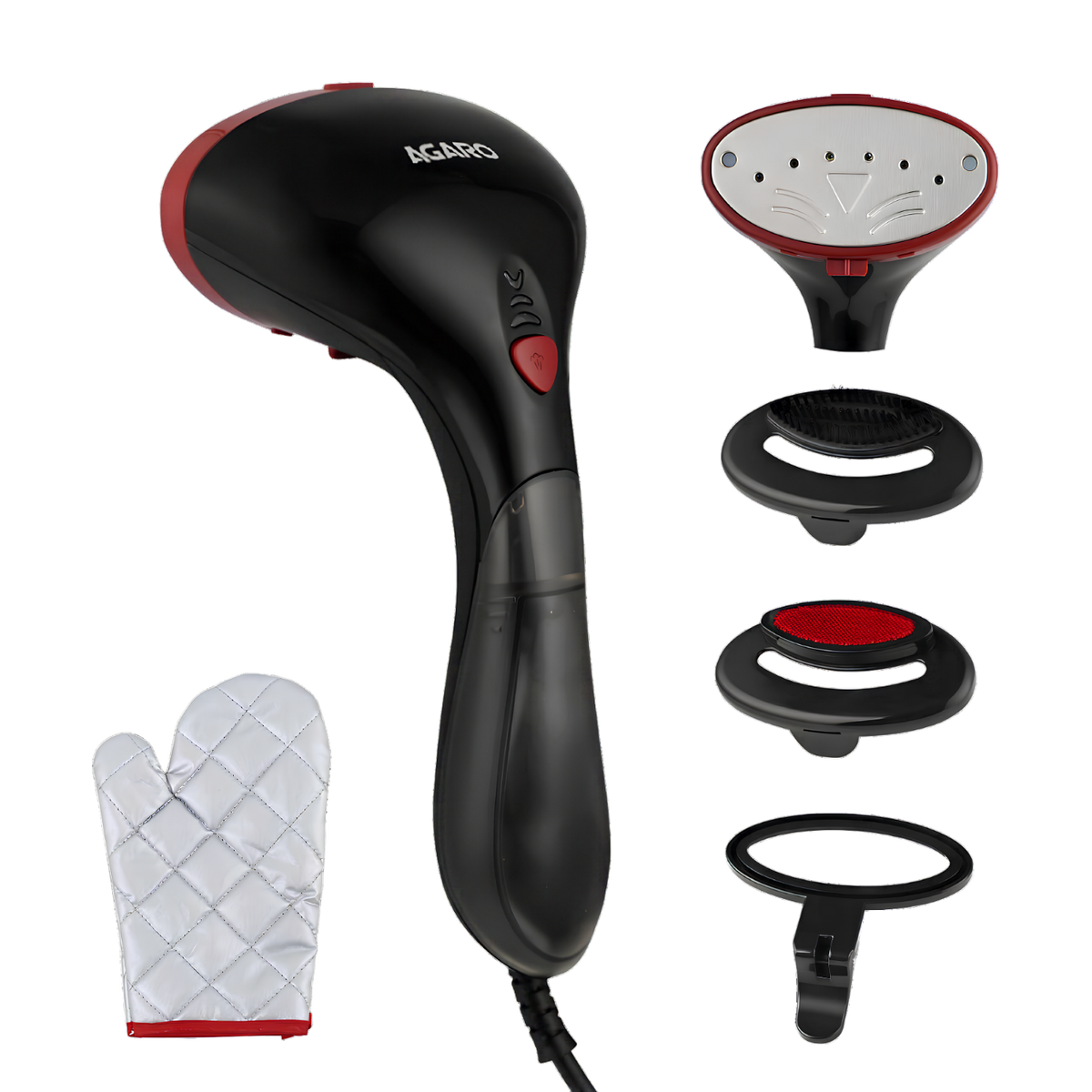 AGARO Elite Garment Steamer - 1500W Steamer for Ironing Clothes - 25g/min, 3 Steam Modes, 100 ml Tank, Compact & Lightweight, Travel Friendly, For All Fabric