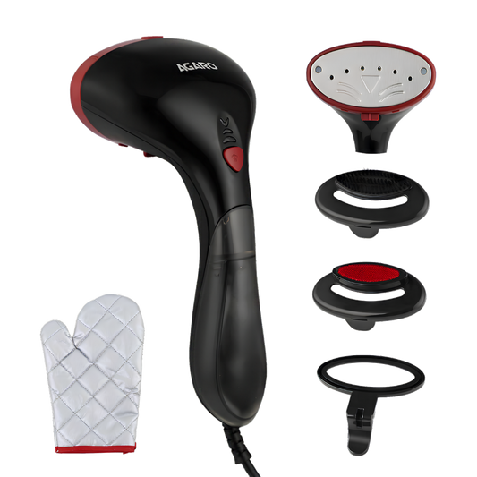 AGARO Elite Garment Steamer - 1500W Steamer for Ironing Clothes - 25g/min, 3 Steam Modes, 100 ml Tank, Compact & Lightweight, Travel Friendly, For All Fabric