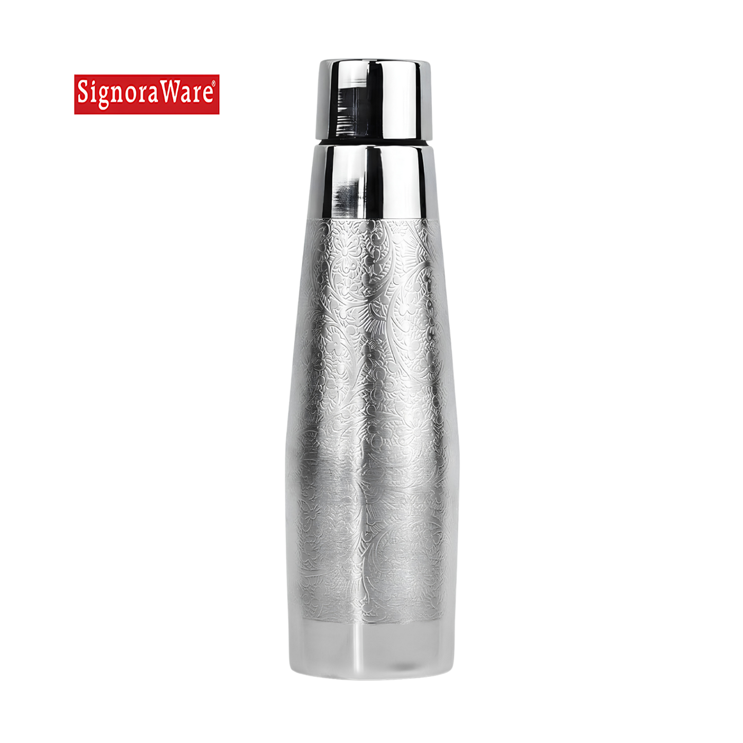 SignoraWare Zest Nickle Copper Water Bottle | Airtight & Leakproof | Holistic & Wellness Benefits | Ideal for Travelling & Office | Boost Immunity | Skin & Hair Wellness | Gifting Article (900ml)