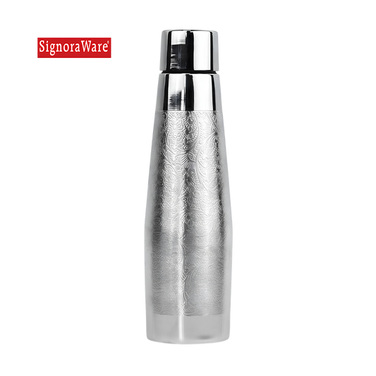 SignoraWare Zest Nickle Copper Water Bottle | Airtight & Leakproof | Holistic & Wellness Benefits | Ideal for Travelling & Office | Boost Immunity | Skin & Hair Wellness | Gifting Article (900ml)