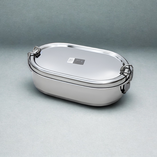 JVL Premium Stainless Steel Capsule Lunch Box | Leak-Resistant | Ideal for Office, School & Travel