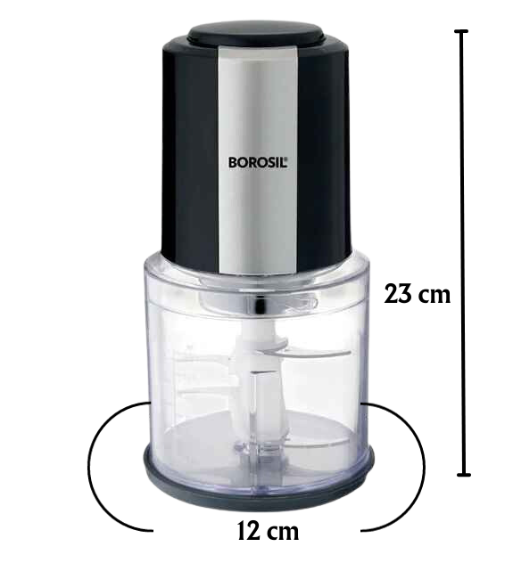 Borosil Chef Delite Electric Chopper for Kitchen, chop-n-store’ plastic bowl with lid, Vegetable Chopper, Cutter, Chop, Mince, Dice, Whisk, Blend - Premium Chopper from Borosil - Just Rs. 1650! Shop now at Surana Sons