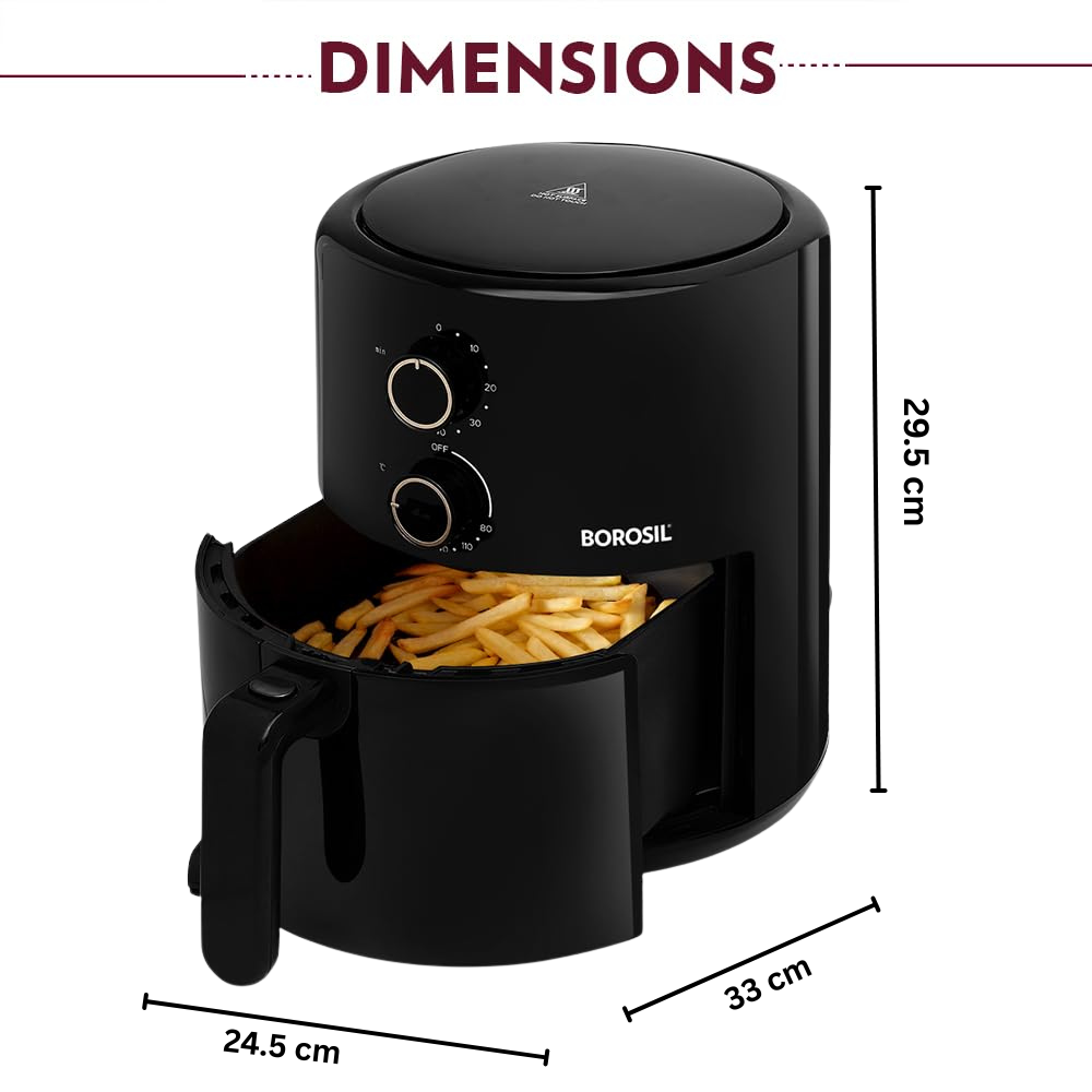 BOROSIL Best Air Fryer, 3.5 Ltr | 1450 Watt