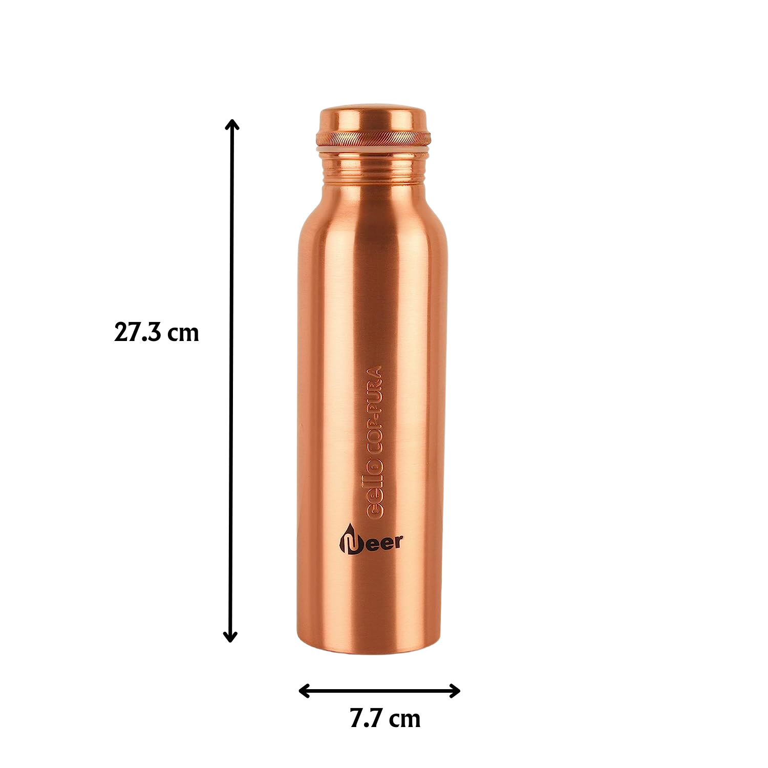 Cello COP-PURA Copper Water Bottle, 1000 ml - Premium copper water bottles from Cello - Just Rs. 977! Shop now at Surana Sons