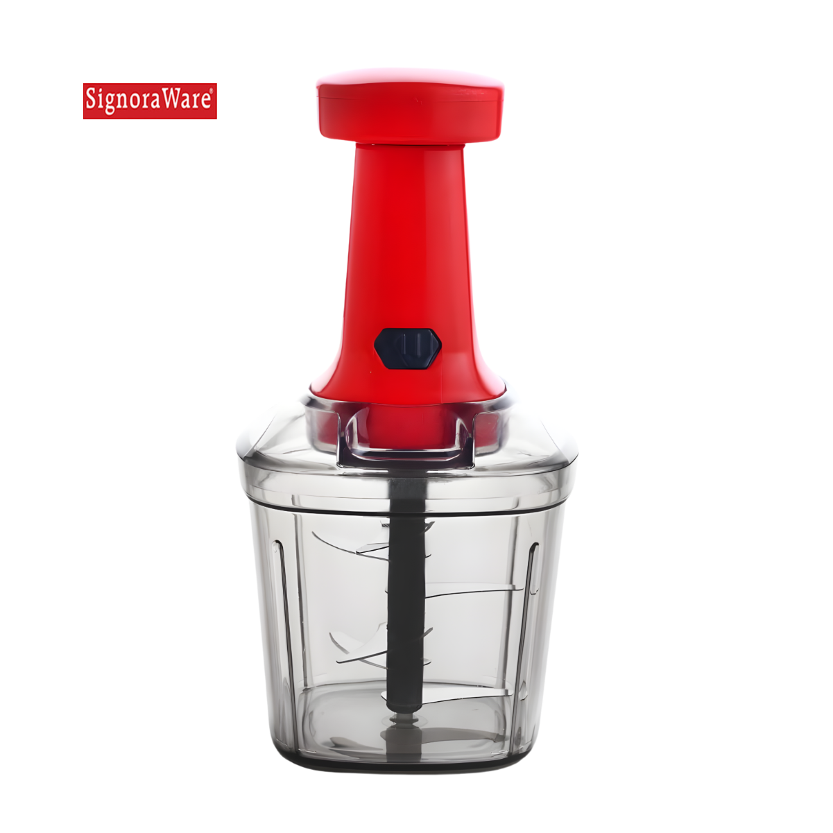 SIGNORAWARE Thunder Chopper Big 1000 ML (6 Blade) | Hand Press Vegetable And Fruit Cutter Chopper Easy Push And Close Button