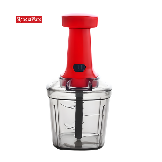 SIGNORAWARE Thunder Chopper Big 1000 ML (6 Blade) | Hand Press Vegetable And Fruit Cutter Chopper Easy Push And Close Button