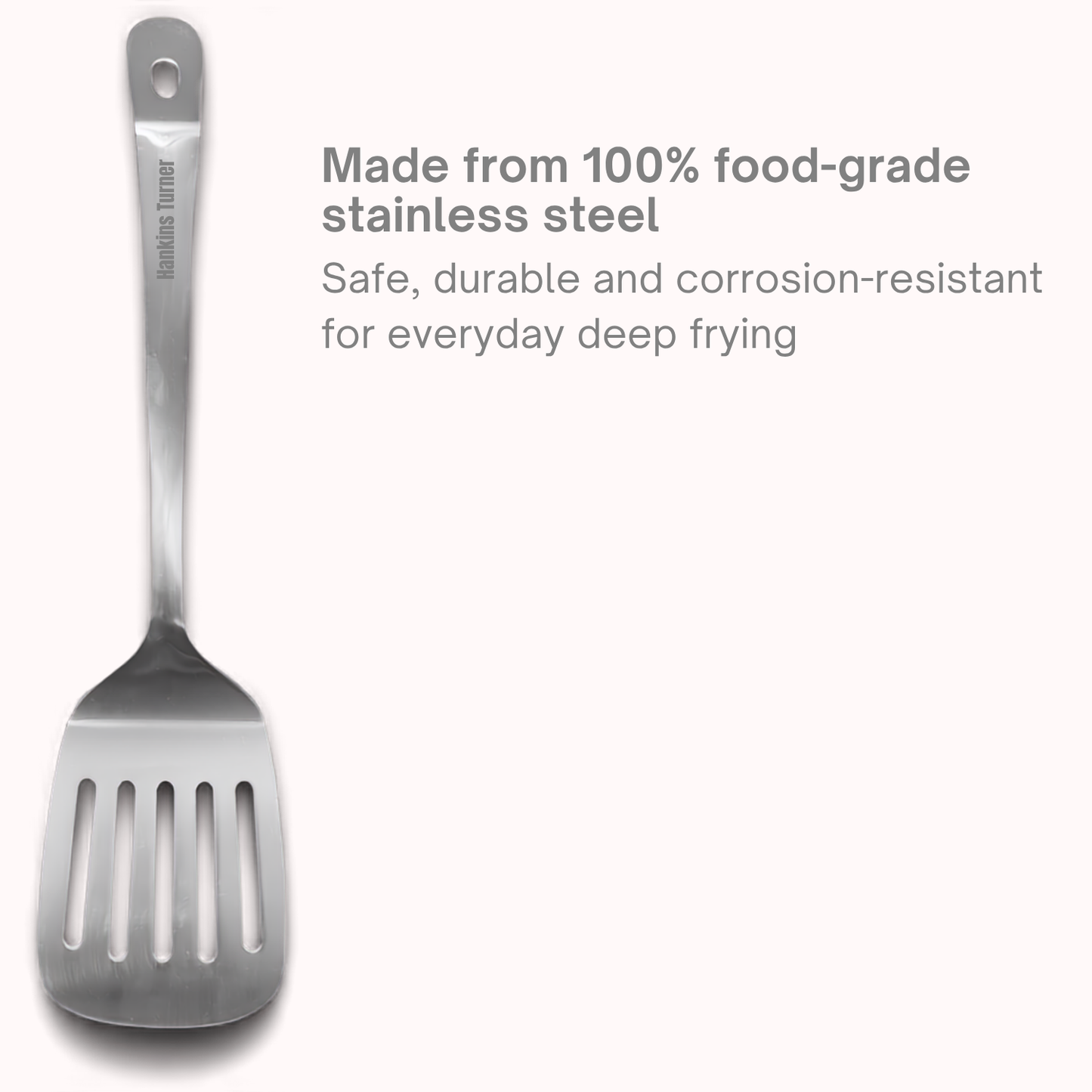 HAWKINS Food-grade Stainless Steel Turner for Dosa, Roti, Omlette, Paranthas, Pav Bhaji | Slotted Spatula, Ladle, Palta | Perfect for Flipping, Stirring, Stir-Frying, Draining (SSPTT)