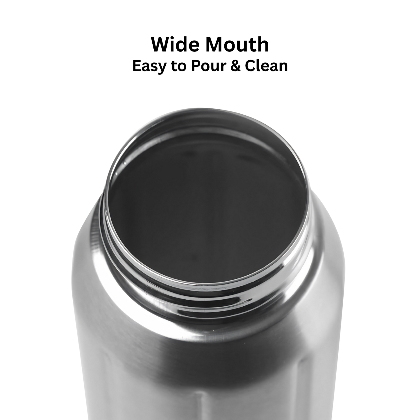 CELLO Volga Stainless Steel Bottle 900 ml, Silver | Single Walled Steel | Rust Proof, Stain Proof, Leak Proof Steel Bottle for Office | Dishwasher & Fridge Safe Steel Bottle for School