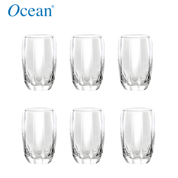 OCEAN Jubilee Hi Ball Glass Tumbler | 335 ML | Set of 6 | Clear & Transparent | Used to Serve Water, Juice, Soft Drink and Other Iced Beverages | Home Party, Offices, Hotel & Restaurant