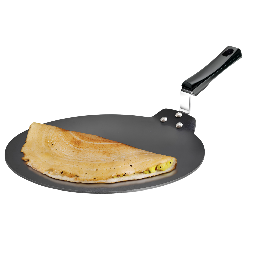 FUTURA By HAWKINS Nonstick Flat Dosa Tava | Thickness 4.88 mm | Black | NDT Series | Works on Domestic Gas, Halogen, Electric Cooktops