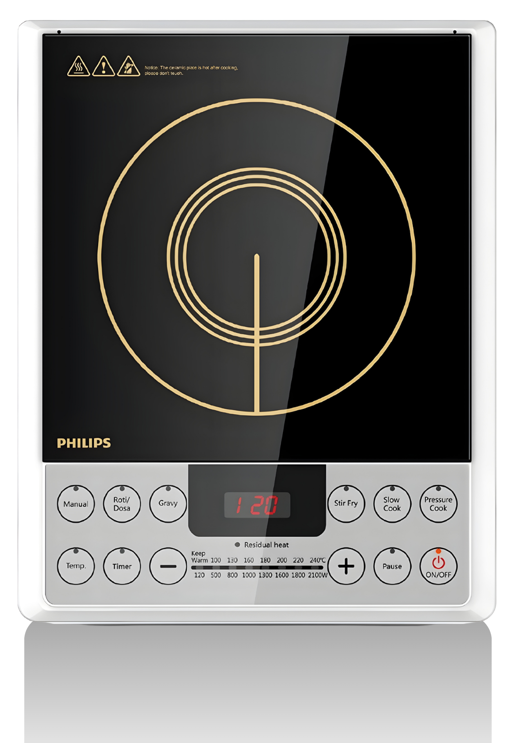 Philips HD4929/01 | 2100-Watt Induction Cooker (Black) | 5 Preset Menus