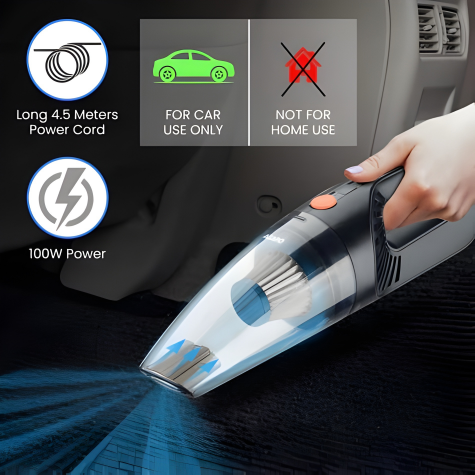 AGARO Car Vacuum Cleaner HVC1081 | Portable, Handheld, 110W,  5.5KPA Power Socket