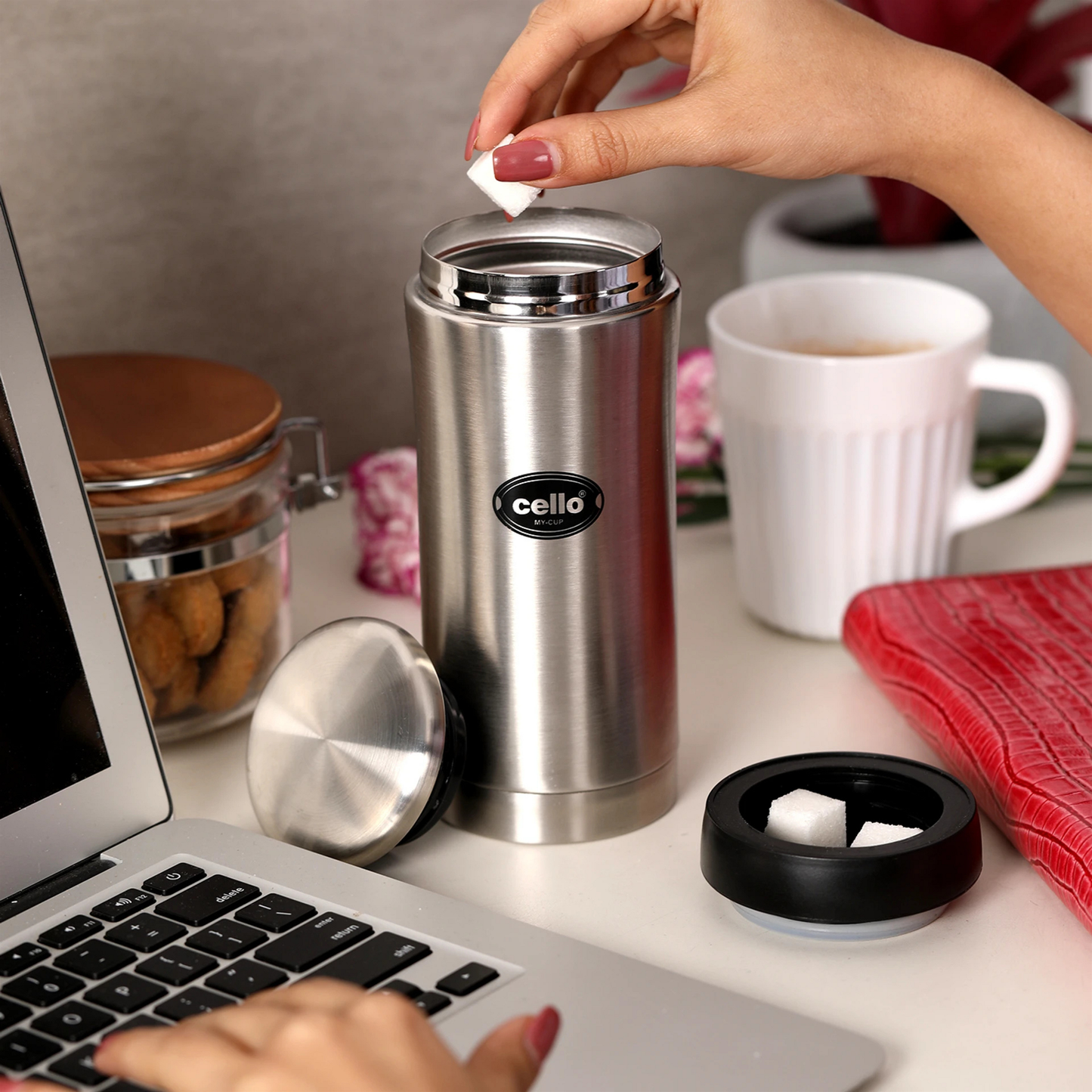 CELLO My Cup Vacuum Insulated Travel Mug | Double Wall Vacuum Insulated | For Hot & Cold Beverages | 350 ML