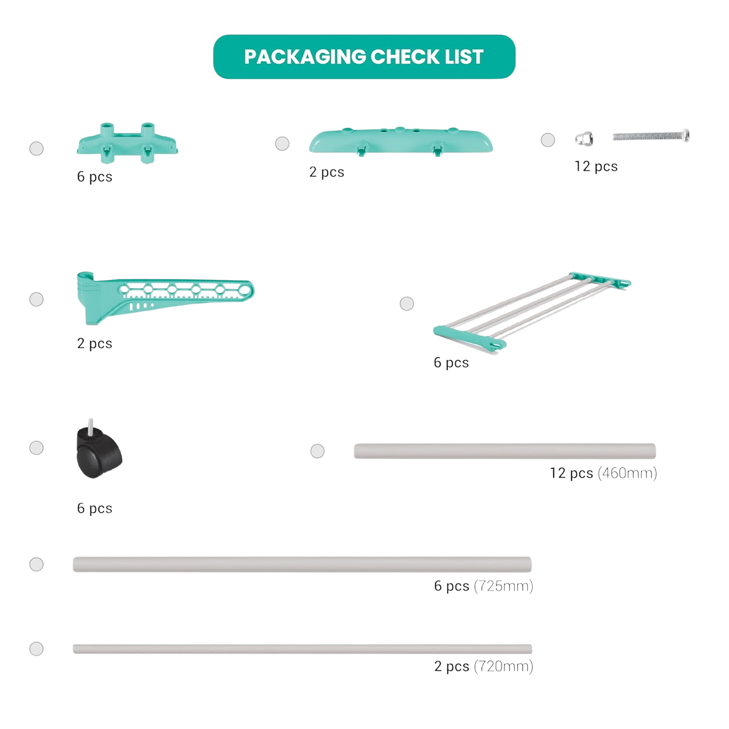 SPOTZERO by Milton 3 Layers Cloth Drying Stand, Aqua Green | Cloth Dryer | Floor | Balcony