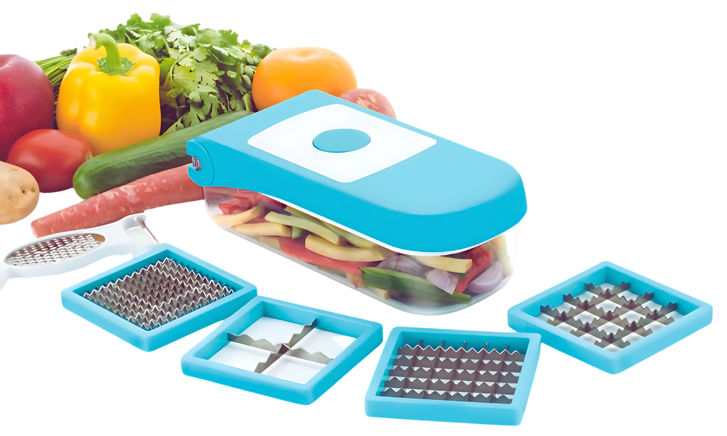 GANESH Plastic Fruit & Vegetable Chopper Slicer Dicer Grater 7  in 1