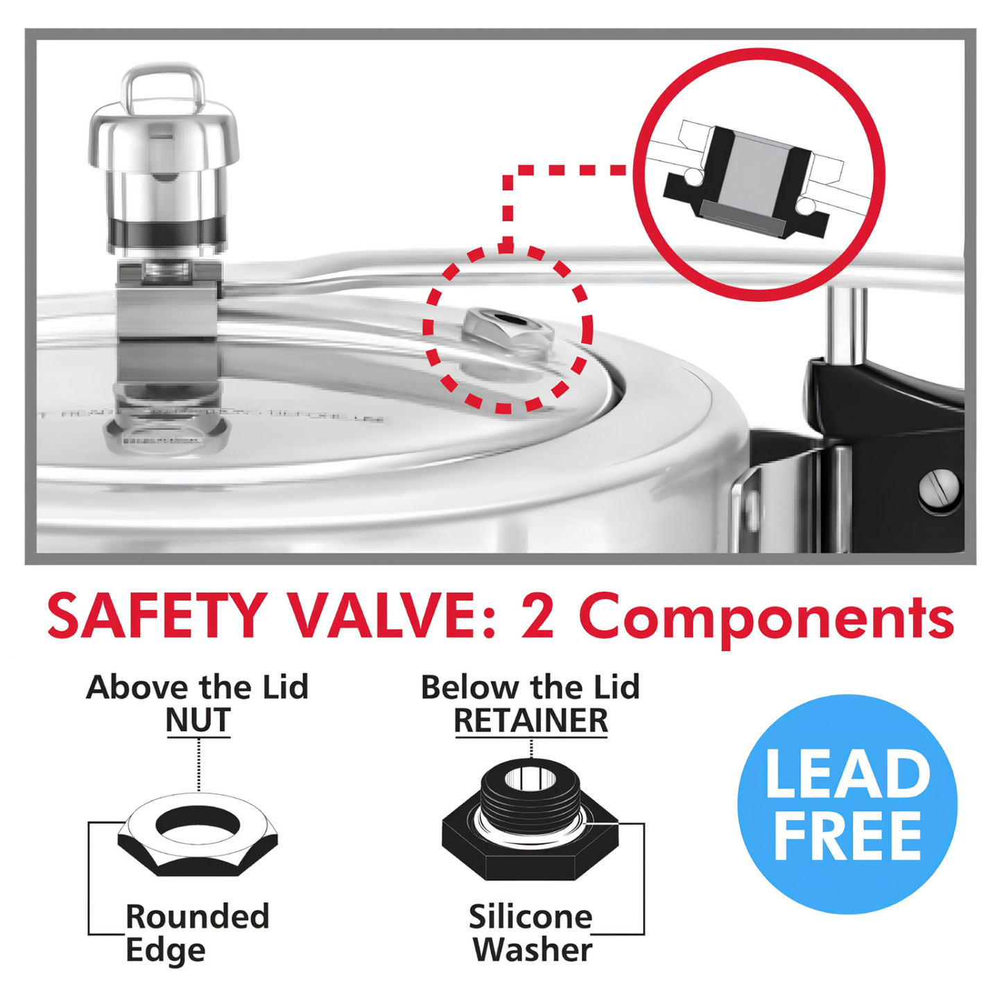 HAWKINS Aluminium Safety Valve For All Hawkins Pressure Cookers From 1.5 Litre To 14 Litre (SV) | Hawkins Genuine Spare Parts