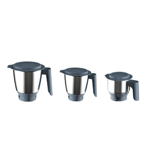 PHILIPS 500 Watt OptiGrind Motor, Blue Mixer Grinder Mixer with 3 Jars - HL1000/02 | SS 304 Rust Free DuraBlades