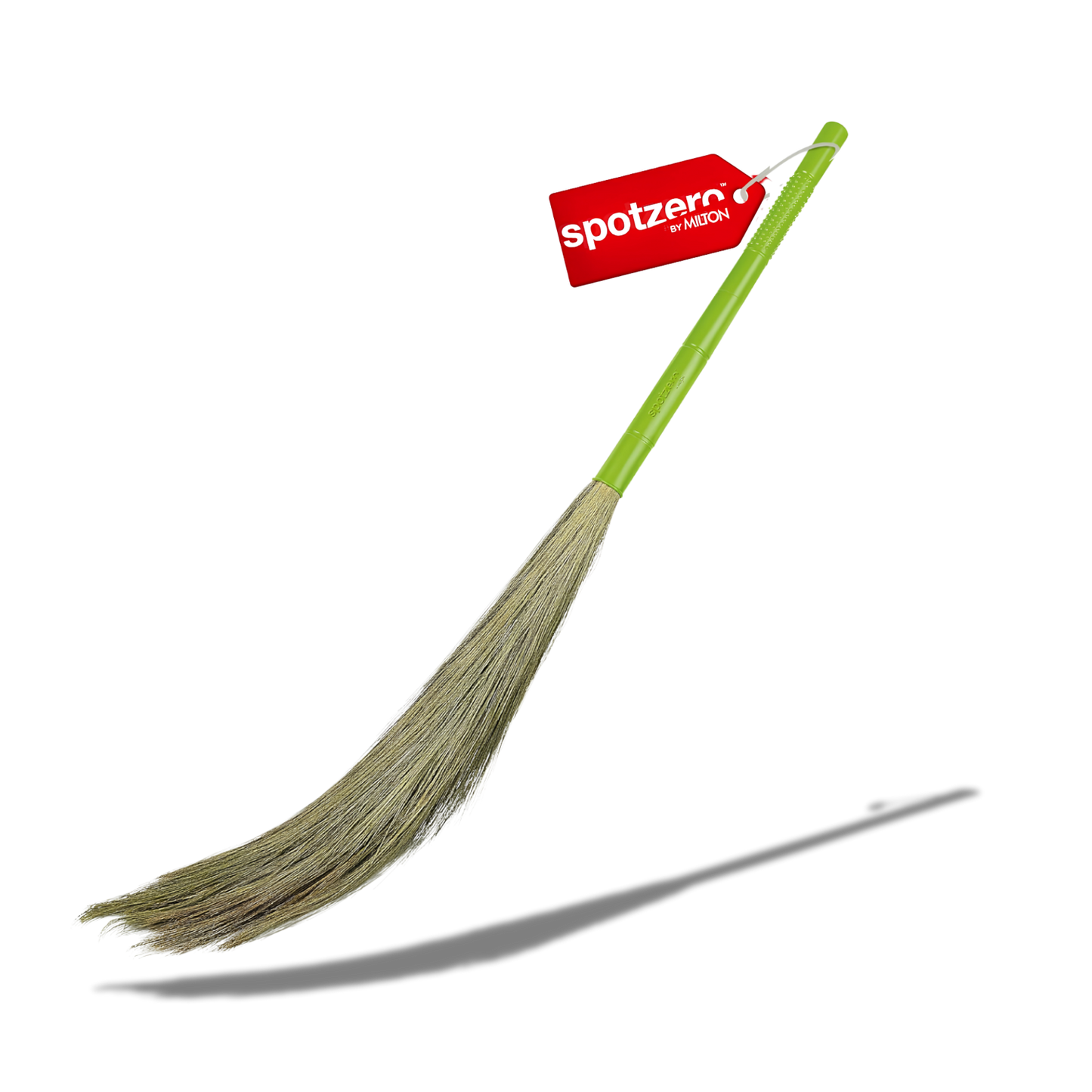 SPOTZERO By Milton Spotzero Airavat Premium Grass Broom I Shillong & Silchar Grass Blend I Extra Long Ergonomic Handle Design, 1 Pcs