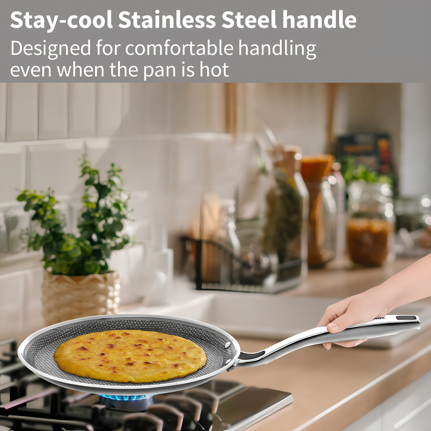 HAWKINS Induction Compatible Pro SS Tri-ply Shielded Nonstick Flat Tava 26 cm (PSNFT26)