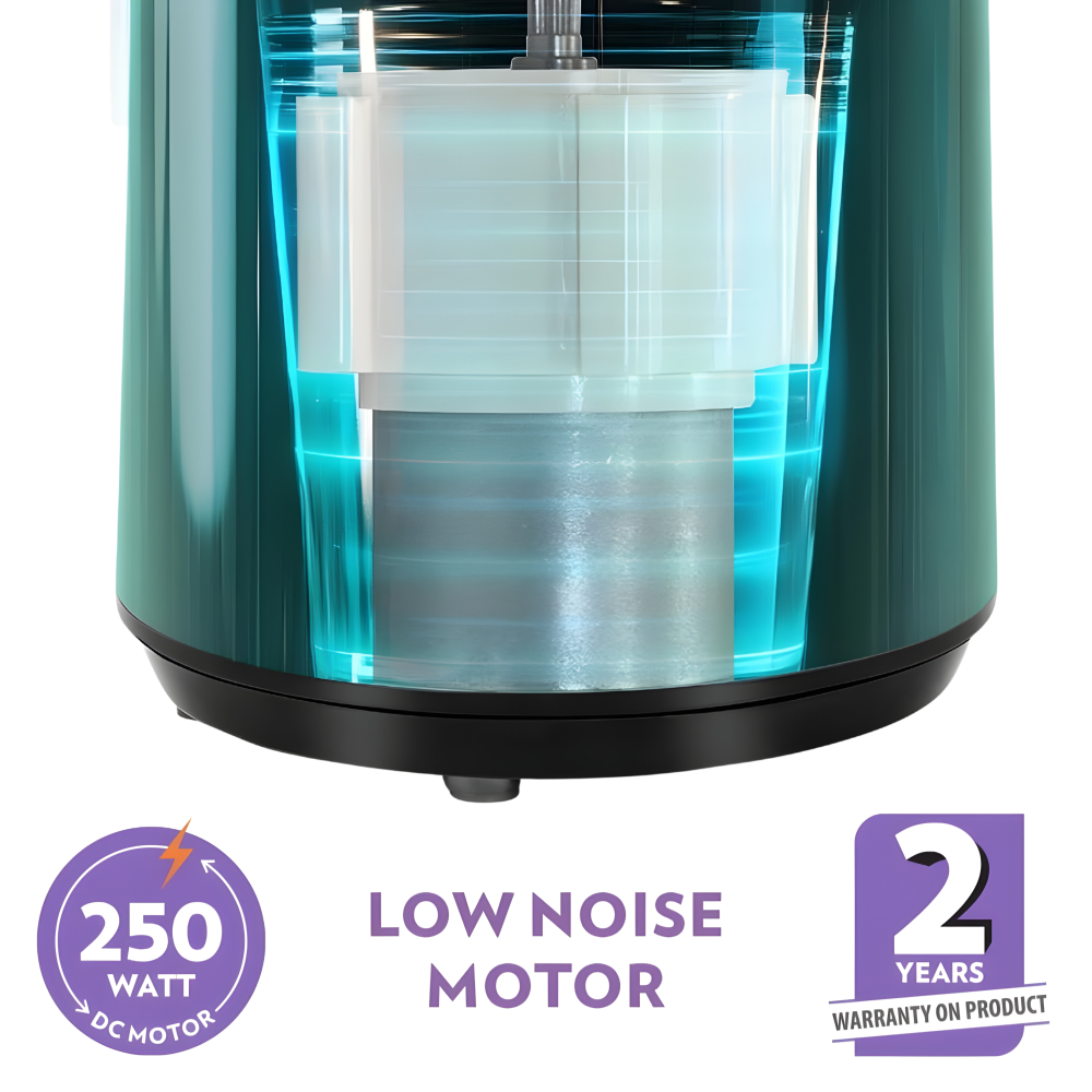 BOROSIL Borosil Vita Rich Slow Juicer | 250 Watts, 1.5 Ltr Wide Mouth Hopper | 1 Ltr Jug & Pulp Collector with Anti Drip Tap | Reverse Function for Pulp Cleaner, Auto Cut-Off for Safety | 2 Years Warranty