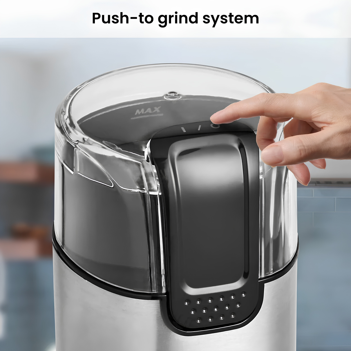 AGARO Grand Coffee Grinder - Silver | Capacity 60 Grams | 150 Watts | Compact & Easy to Use