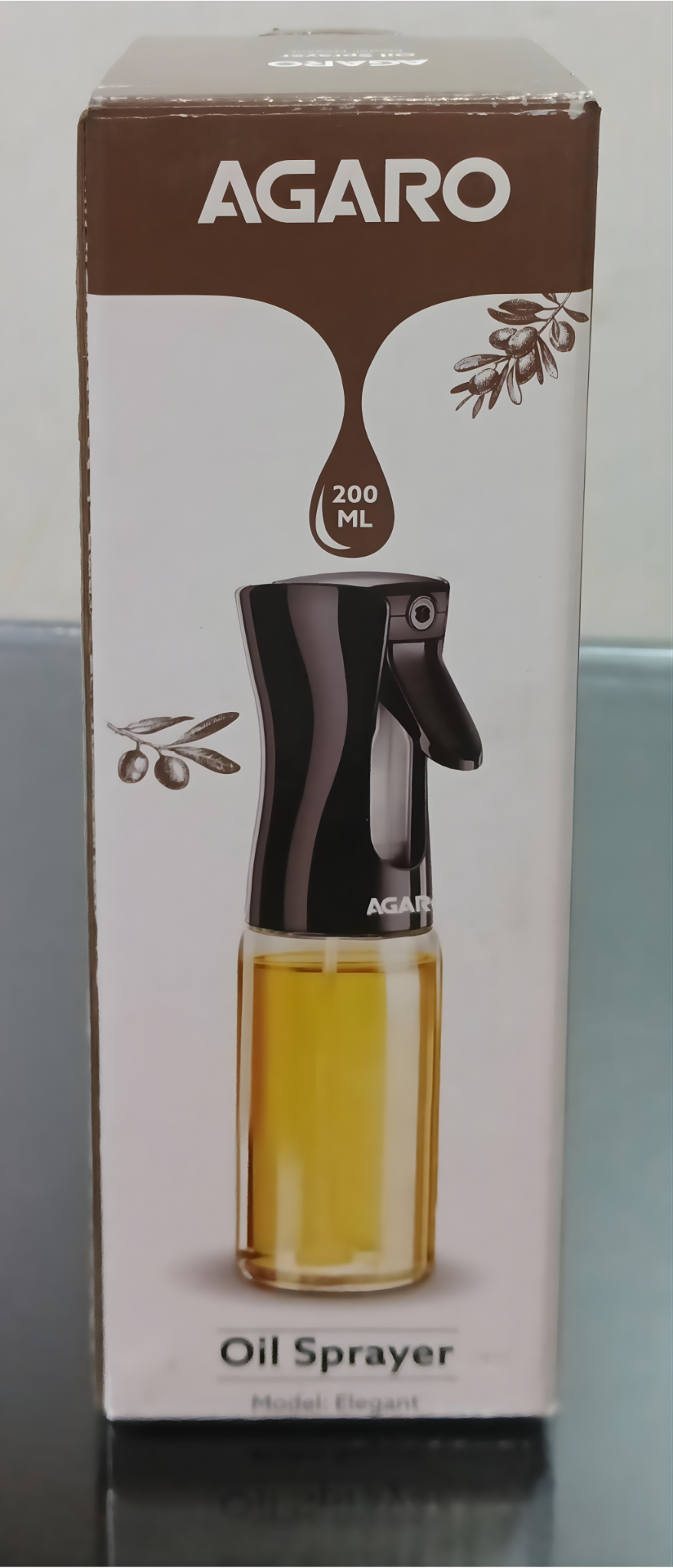 AGARO Elegant Oil Sprayer For Cooking, 200 Ml, Glass Body, Refillable Cooking Oil Spray Bottle, Oil Spritzer !