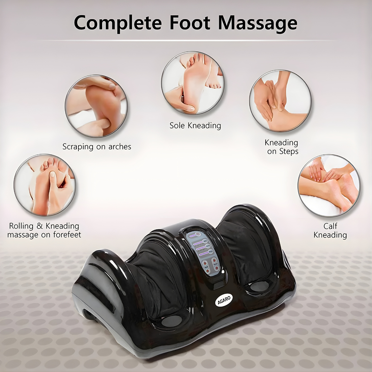 AGARO Foot Massager (Black) | With Kneading & Rolling Function, For Foot Relaxation & Improving Blood Circulation, Suitable for Home Usage