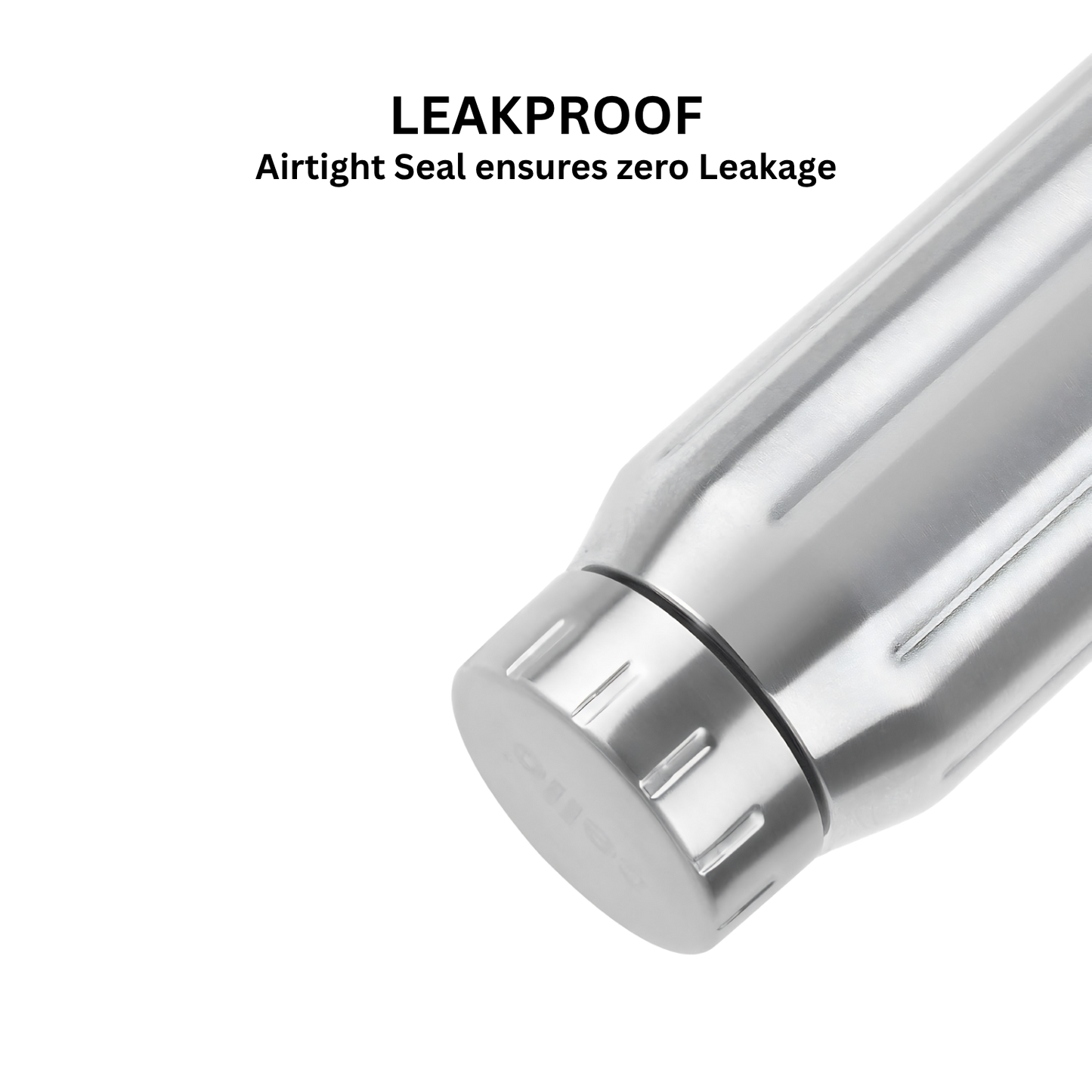 CELLO Volga Stainless Steel Bottle 900 ml, Silver | Single Walled Steel | Rust Proof, Stain Proof, Leak Proof Steel Bottle for Office | Dishwasher & Fridge Safe Steel Bottle for School