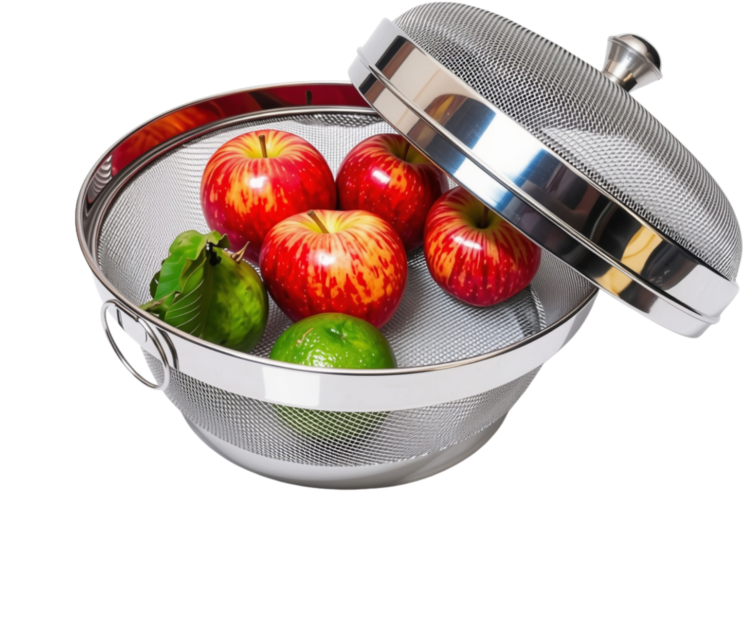 JAI BABA JI Fruits & Vegetables Basket | Stainless Steel Mesh | Draining Strainer | Mirror Polish | Dishwasher Safe