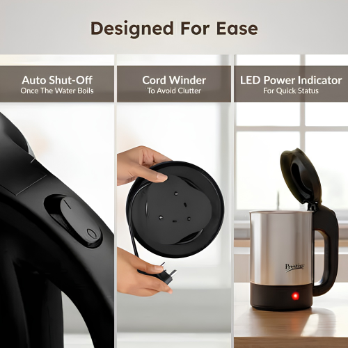 PRESTIGE Electic Travel Kettle 0.5 L V2 (0.5 L with Concealed Element)