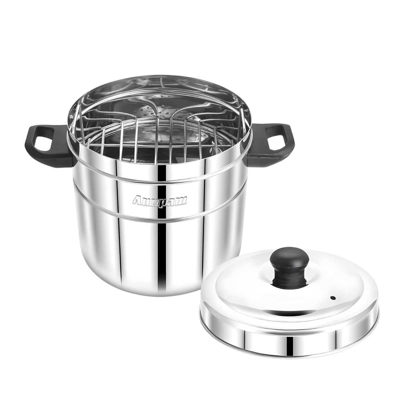 ANUPAM Stainless Steel Multipurpose Gas Tandoor | Bati Maker, Pizza Maker & Roti Cooker |