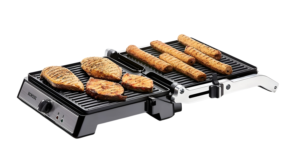 Borosil Super Jumbo, Opens 180°, 2000-Watt Grill Toaster/Sandwich Maker