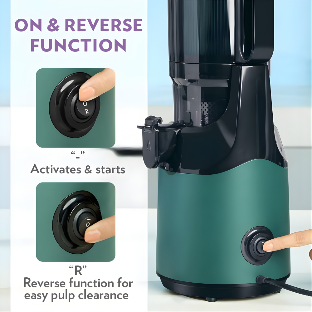 BOROSIL Borosil Vita Rich Slow Juicer | 250 Watts, 1.5 Ltr Wide Mouth Hopper | 1 Ltr Jug & Pulp Collector with Anti Drip Tap | Reverse Function for Pulp Cleaner, Auto Cut-Off for Safety | 2 Years Warranty